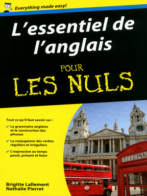 cover image of Essentiel de l'anglais pour les nuls